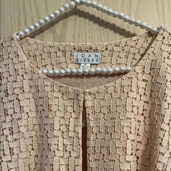 Joan Rivers Blush Textured Top with Ruffle Cuffs - Picture 4 of 11